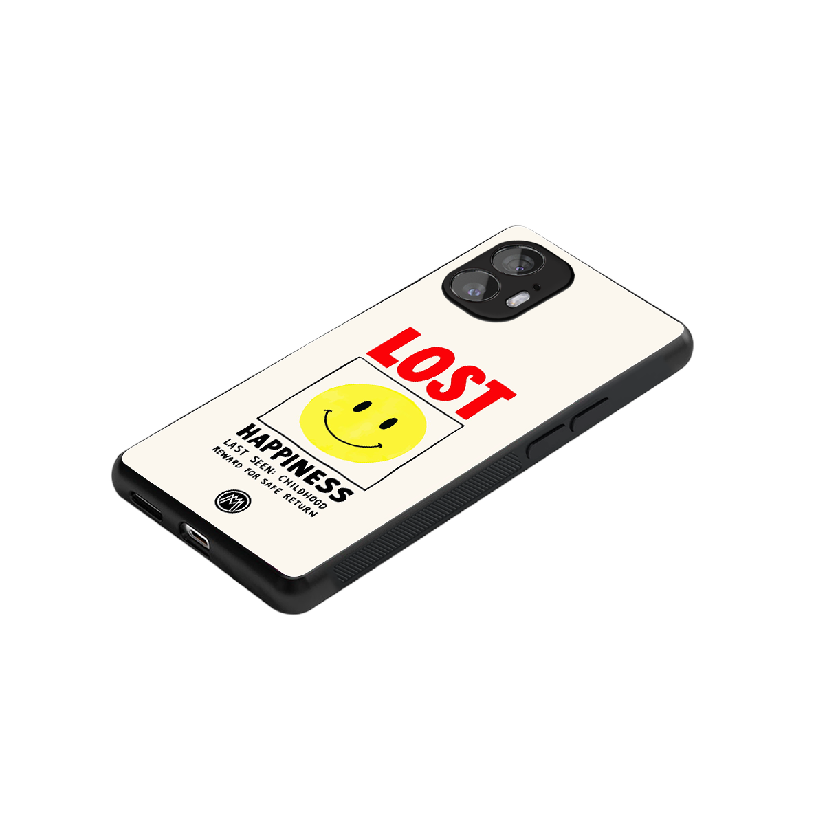 lost happiness back phone cover | glass case for nothing phone 2