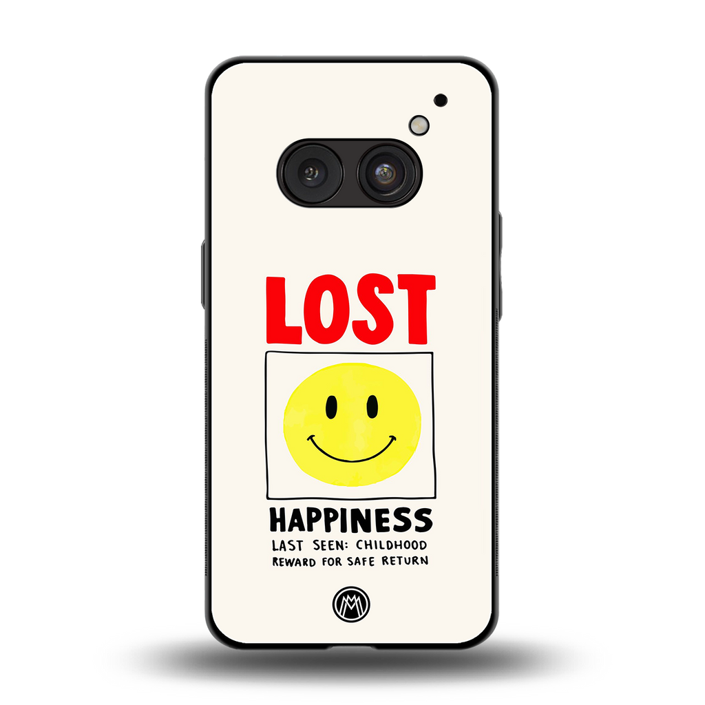 lost happiness back phone cover | glass case for nothing phone 2a