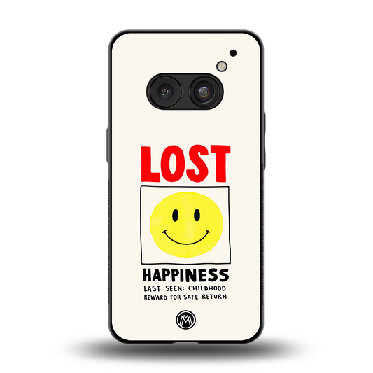 lost happiness back phone cover | glass case for nothing phone 2a