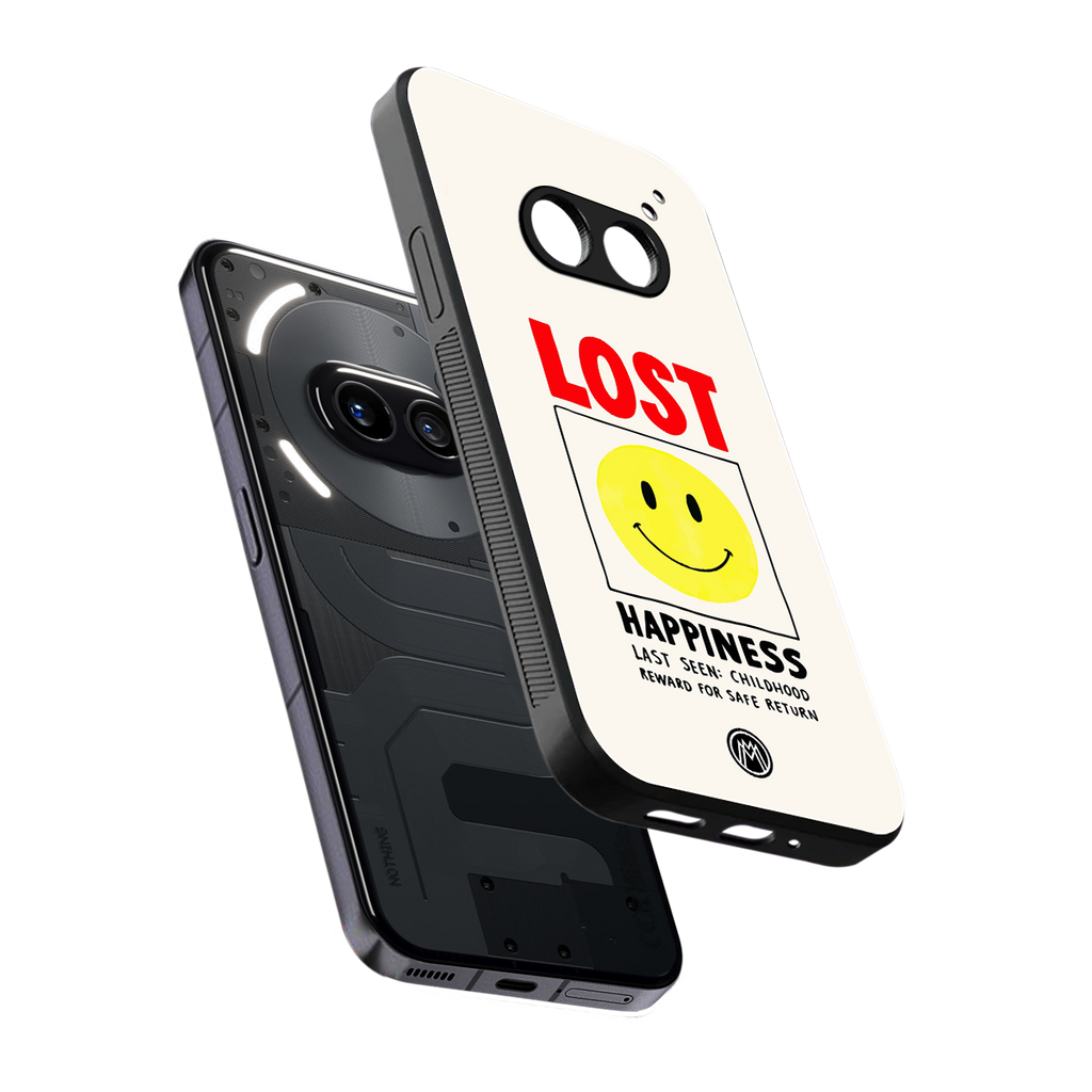 lost happiness back phone cover | glass case for nothing phone 2a