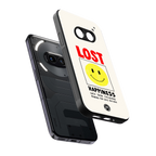 lost happiness back phone cover | glass case for nothing phone 2a