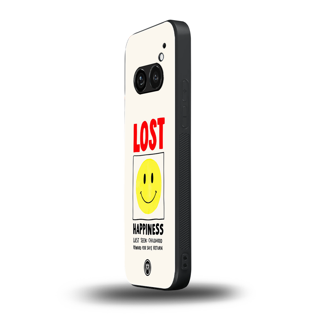 lost happiness back phone cover | glass case for nothing phone 2a