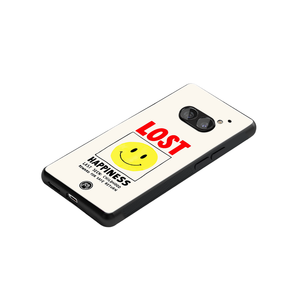 lost happiness back phone cover | glass case for nothing phone 2a