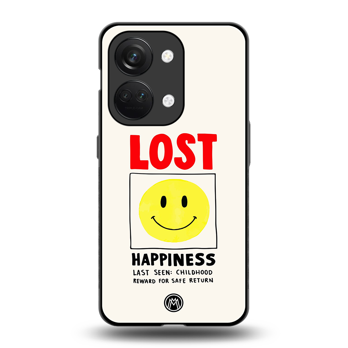 lost happiness back phone cover | glass case for oneplus nord 3