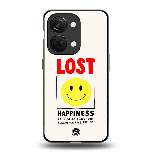 lost happiness back phone cover | glass case for oneplus nord 3