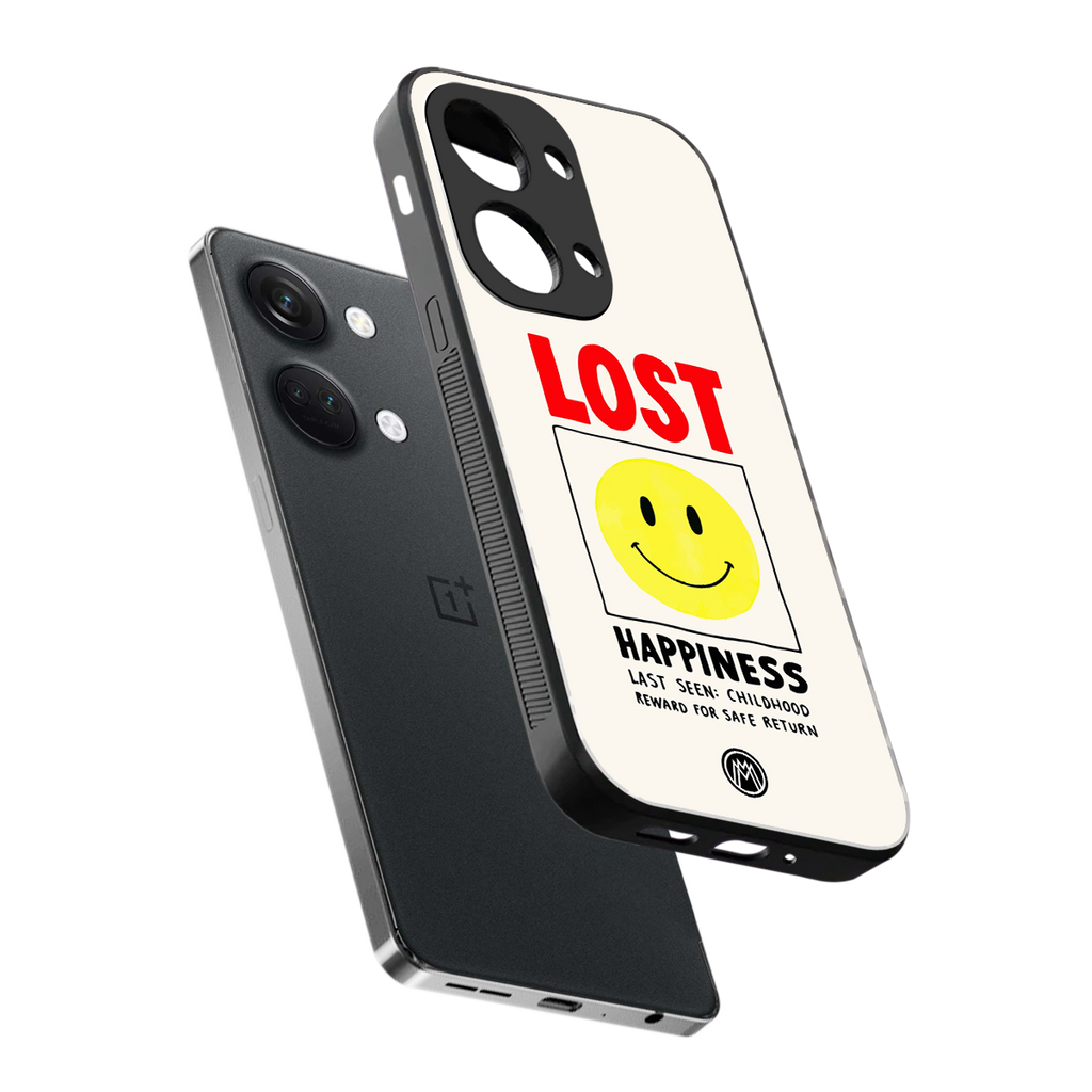 lost happiness back phone cover | glass case for oneplus nord 3
