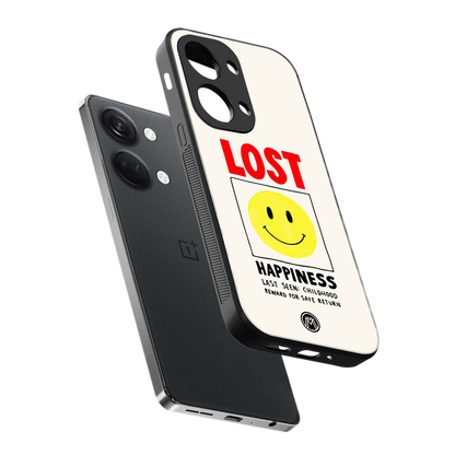 lost happiness back phone cover | glass case for oneplus nord 3
