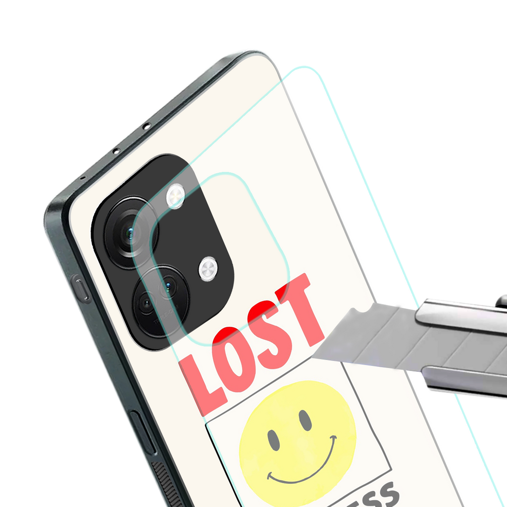 lost happiness back phone cover | glass case for oneplus nord 3