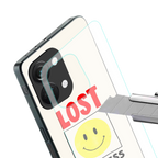 lost happiness back phone cover | glass case for oneplus nord 3