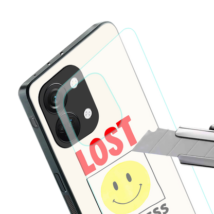lost happiness back phone cover | glass case for oneplus nord 3