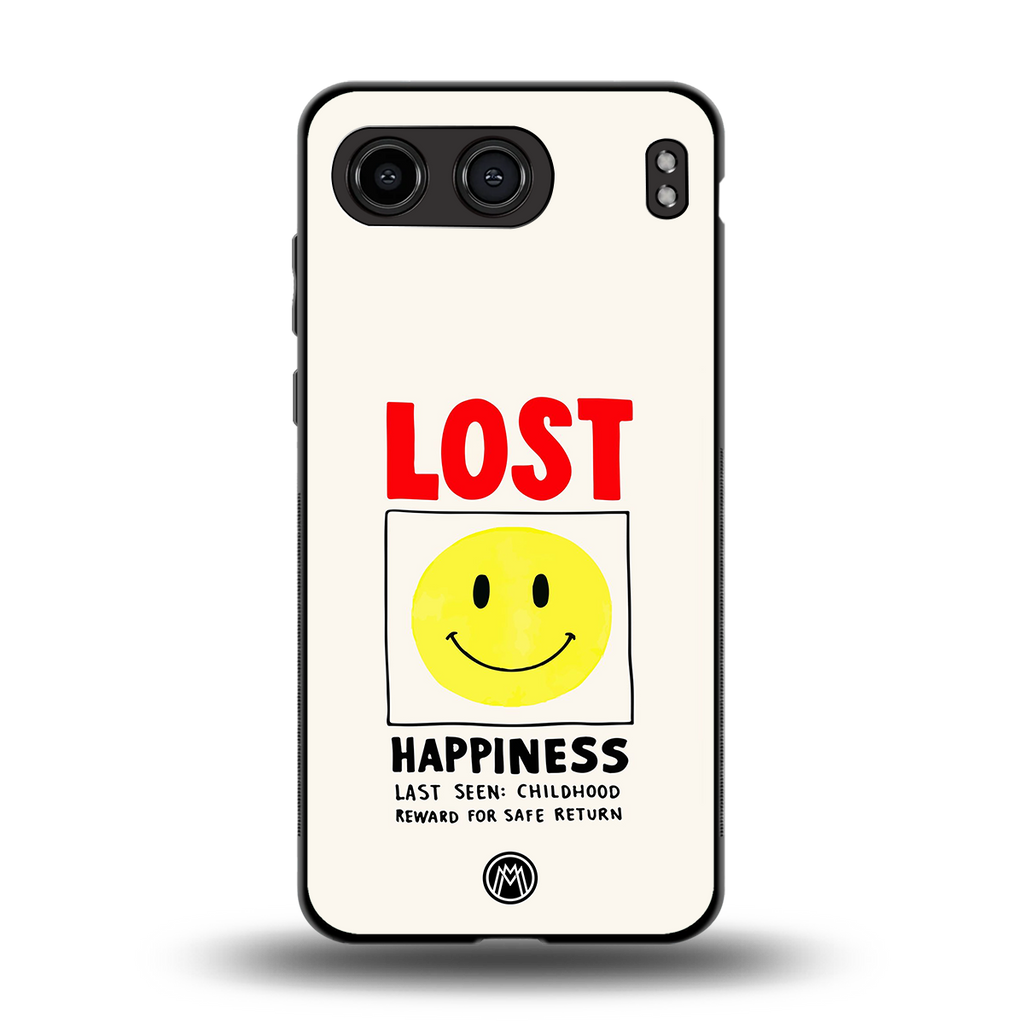 lost happiness back phone cover | glass case for oneplus nord 4