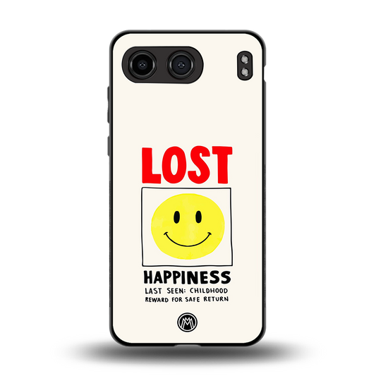 lost happiness back phone cover | glass case for oneplus nord 4