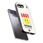 lost happiness back phone cover | glass case for oneplus nord 4