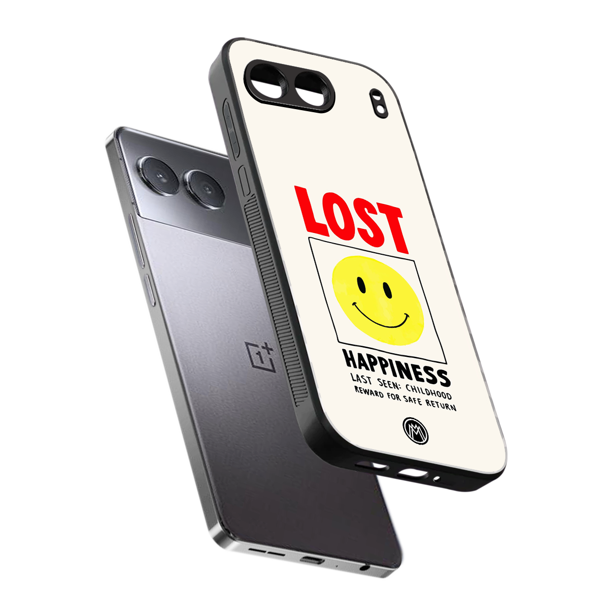 lost happiness back phone cover | glass case for oneplus nord 4
