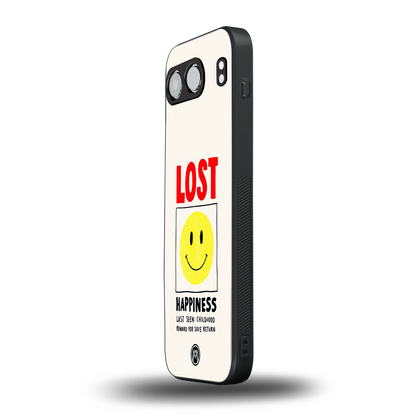 lost happiness back phone cover | glass case for oneplus nord 4