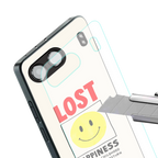 lost happiness back phone cover | glass case for oneplus nord 4
