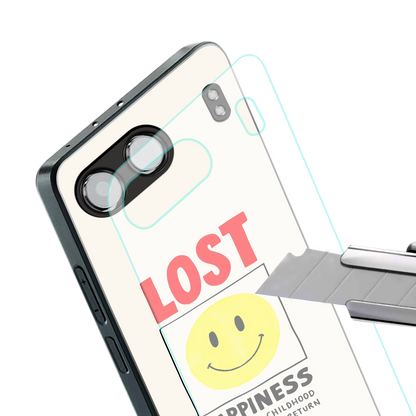 lost happiness back phone cover | glass case for oneplus nord 4