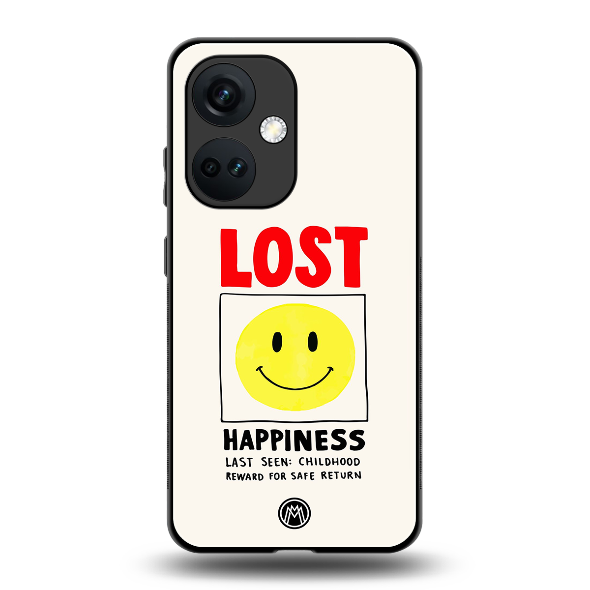 lost happiness back phone cover | glass case for oneplus nord ce 3