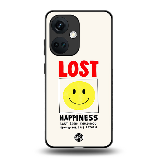 lost happiness back phone cover | glass case for oneplus nord ce 3