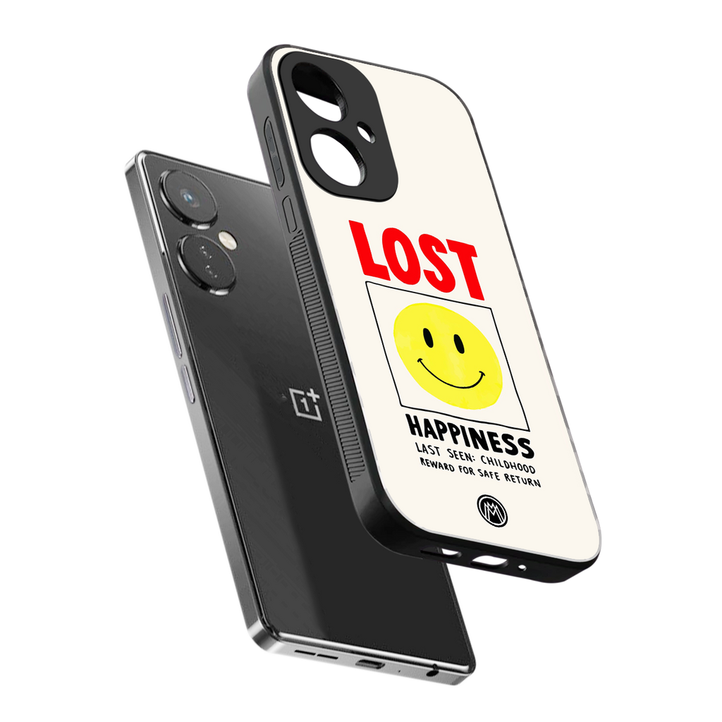 lost happiness back phone cover | glass case for oneplus nord ce 3