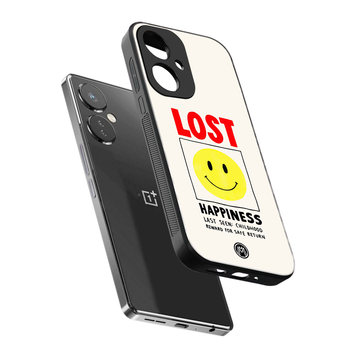 lost happiness back phone cover | glass case for oneplus nord ce 3