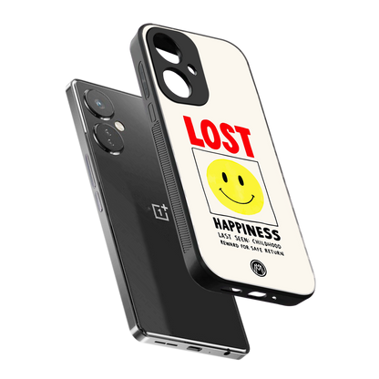 lost happiness back phone cover | glass case for oneplus nord ce 3
