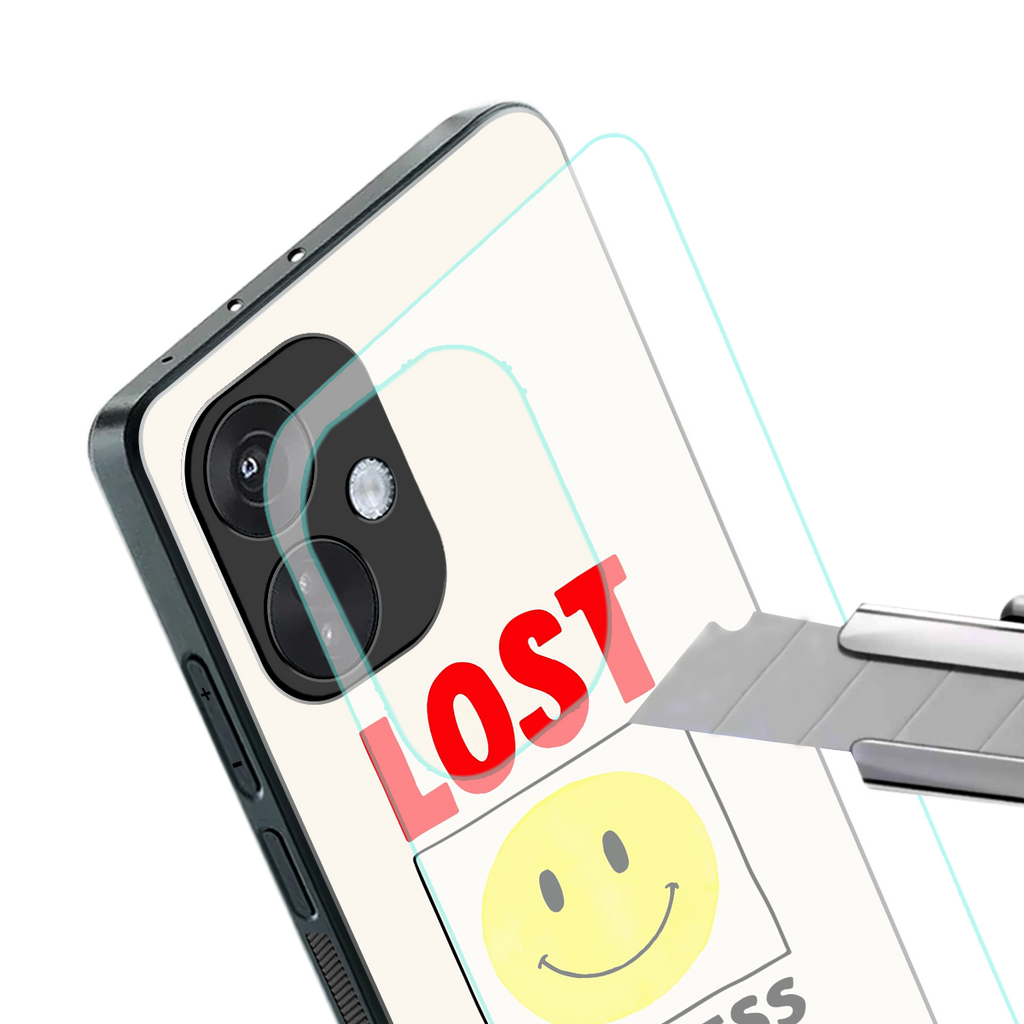 lost happiness back phone cover | glass case for oneplus nord ce 3