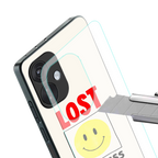 lost happiness back phone cover | glass case for oneplus nord ce 3