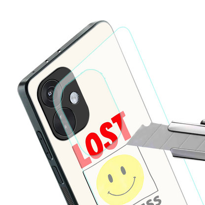 lost happiness back phone cover | glass case for oneplus nord ce 3