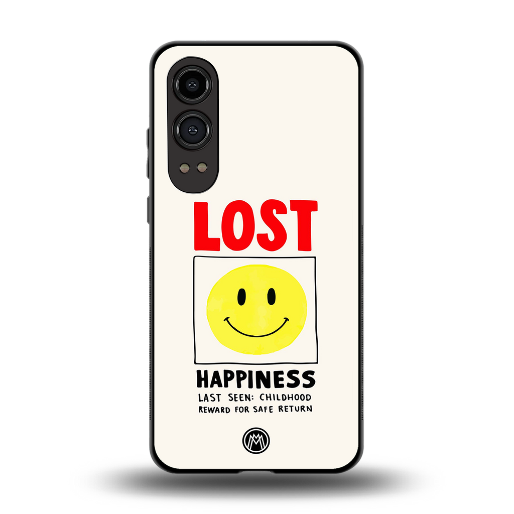 lost happiness back phone cover | glass case for oneplus nord ce 4 lite