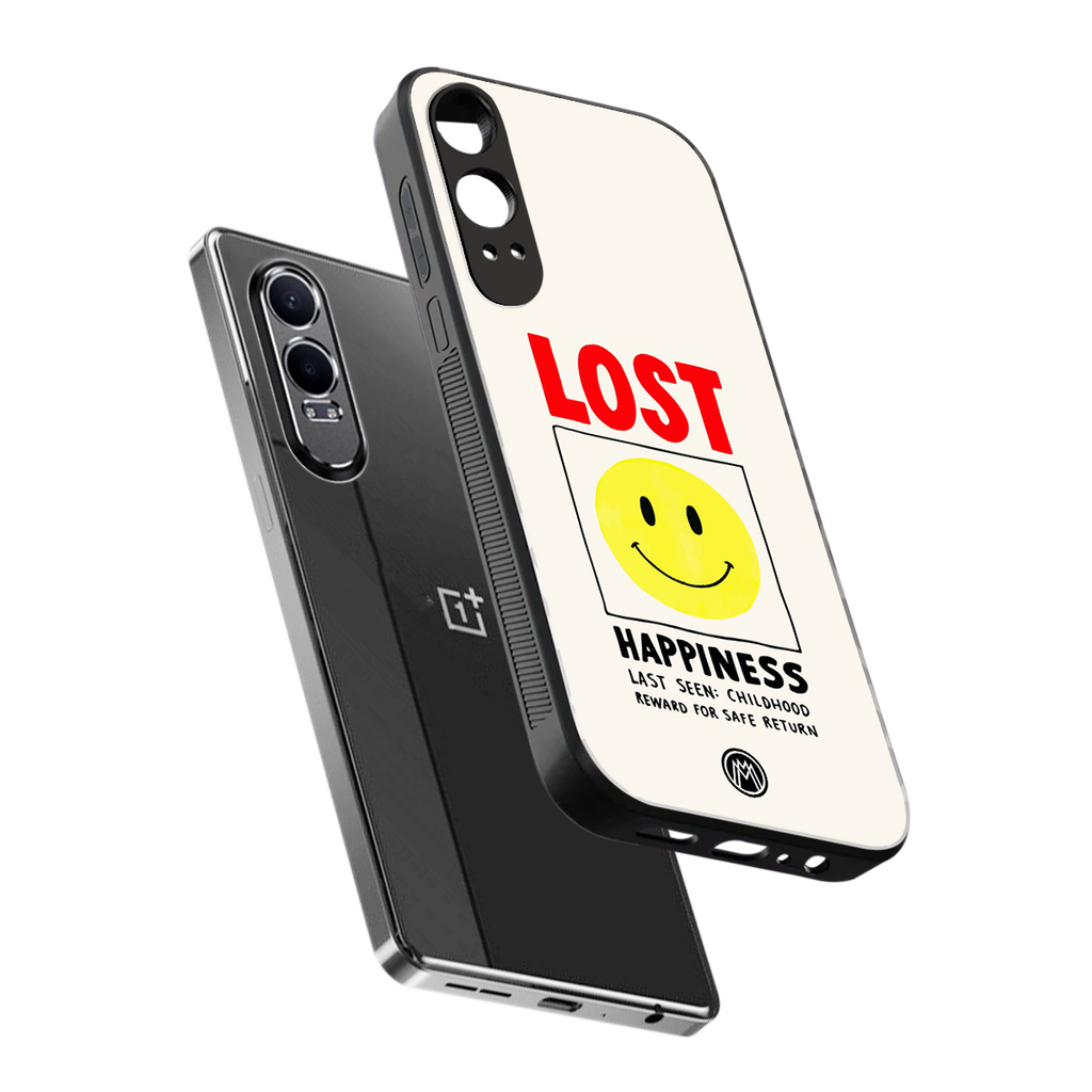 lost happiness back phone cover | glass case for oneplus nord ce 4 lite