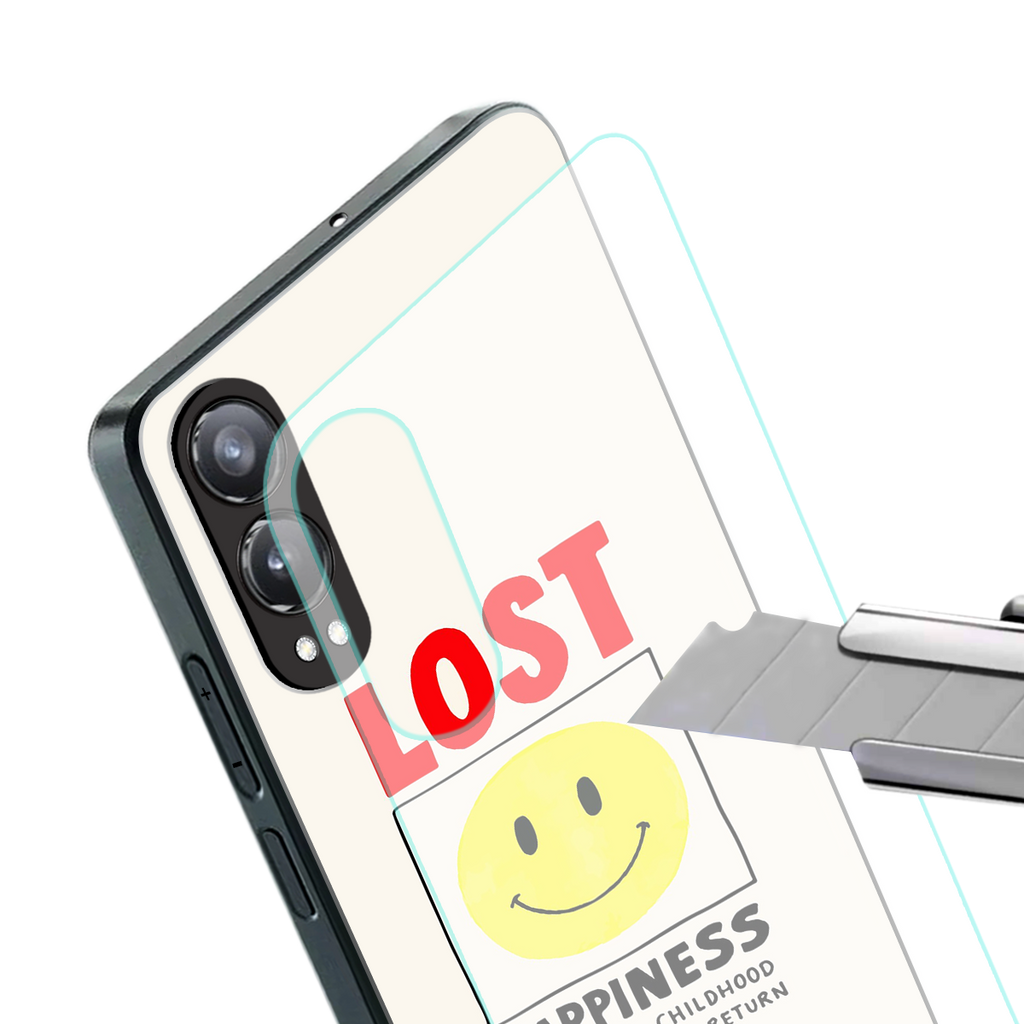 lost happiness back phone cover | glass case for oneplus nord ce 4 lite