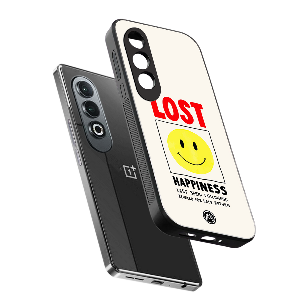 lost happiness back phone cover | glass case for oneplus nord ce 4