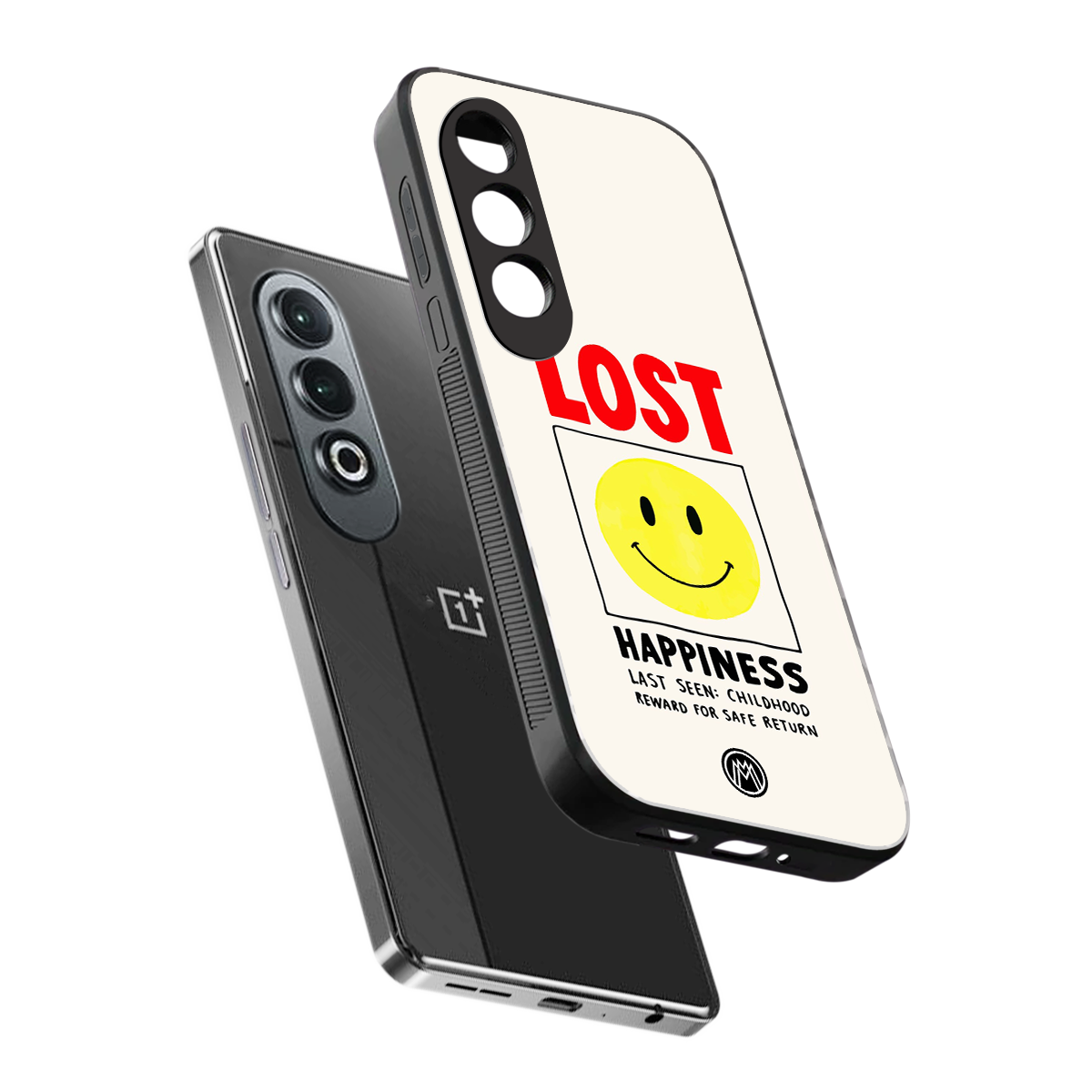 lost happiness back phone cover | glass case for oneplus nord ce 4