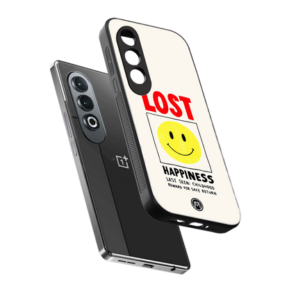 lost happiness back phone cover | glass case for oneplus nord ce 4