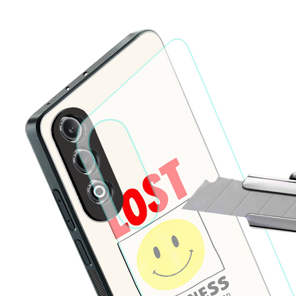 lost happiness back phone cover | glass case for oneplus nord ce 4