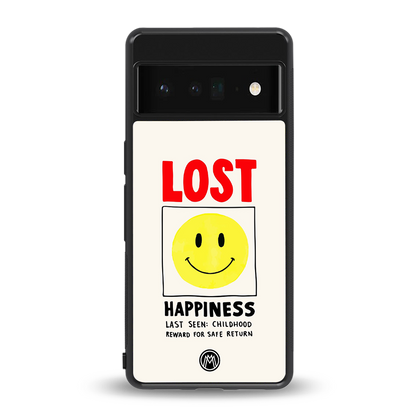 lost happiness back phone cover | glass case for google pixel 6 pro
