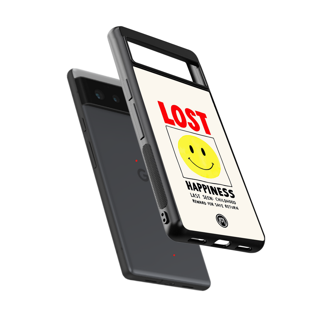 lost happiness back phone cover | glass case for google pixel 6