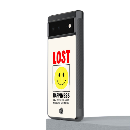 lost happiness back phone cover | glass case for Google Pixel 6A