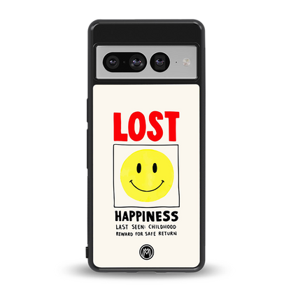 lost happiness back phone cover | glass case for google pixel 7 pro