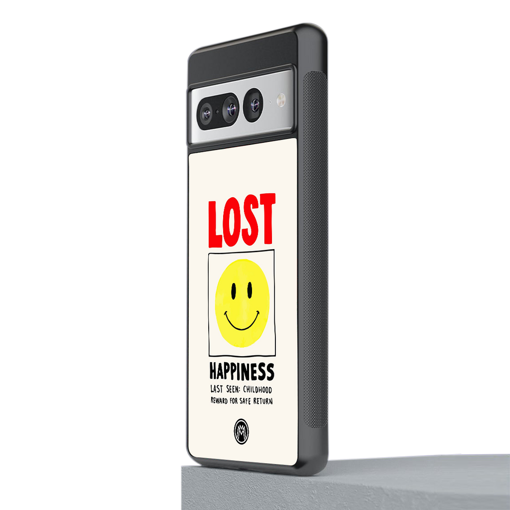 lost happiness back phone cover | glass case for google pixel 7 pro