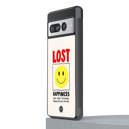 lost happiness back phone cover | glass case for google pixel 7 pro