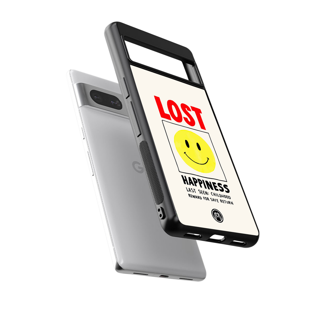 lost happiness back phone cover | glass case for Google Pixel 7