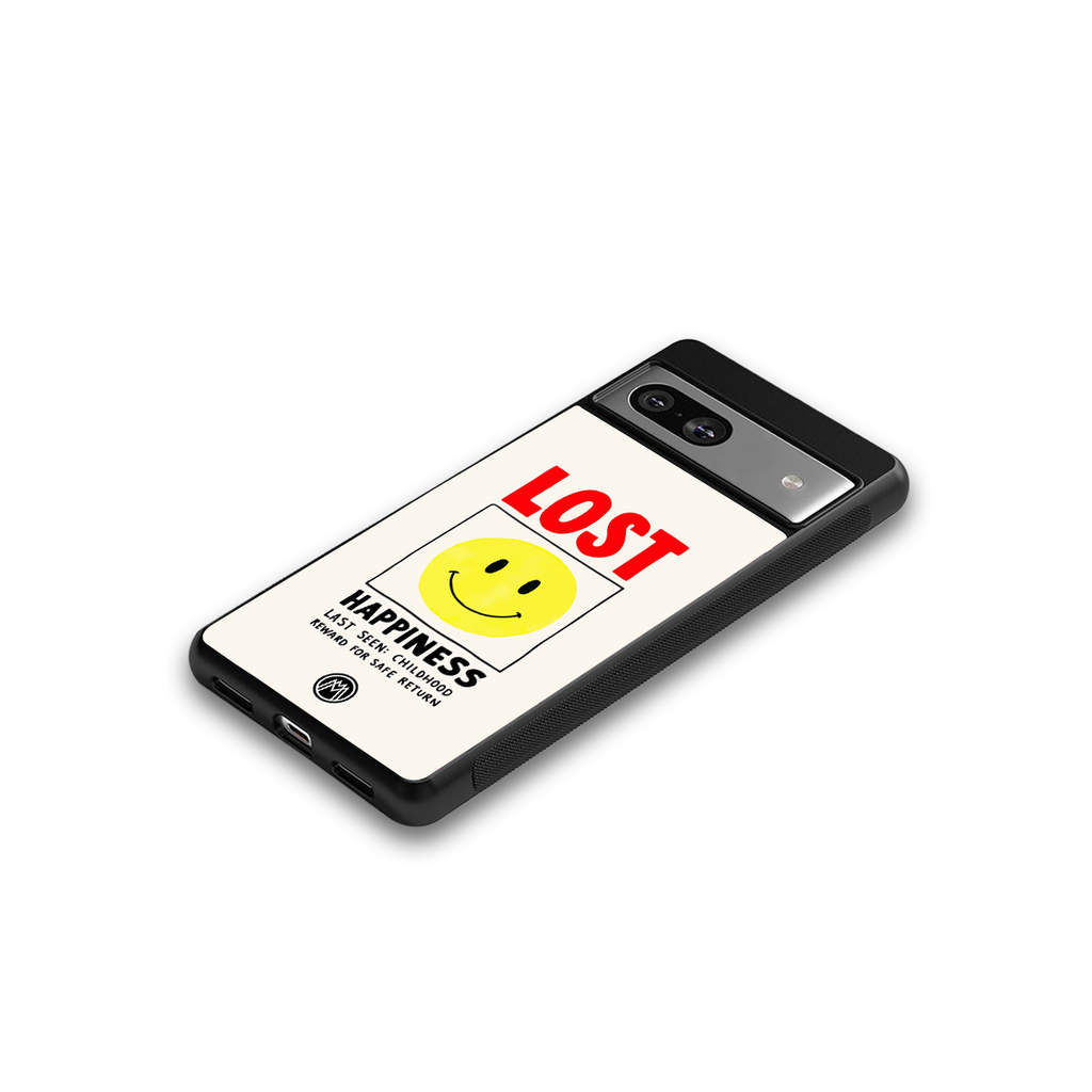 lost happiness back phone cover | glass case for Google Pixel 7