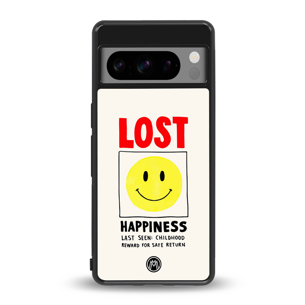 lost happiness back phone cover | glass case for google pixel 8 pro
