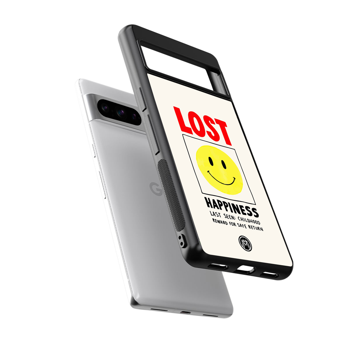 lost happiness back phone cover | glass case for google pixel 8 pro