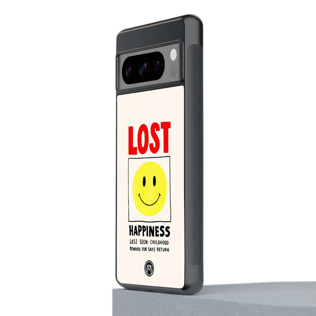 lost happiness back phone cover | glass case for google pixel 8 pro