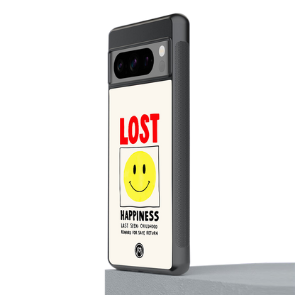 lost happiness back phone cover | glass case for google pixel 8 pro