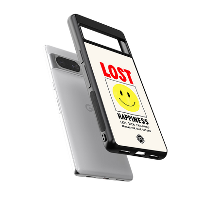 lost happiness back phone cover | glass case for Google Pixel 8