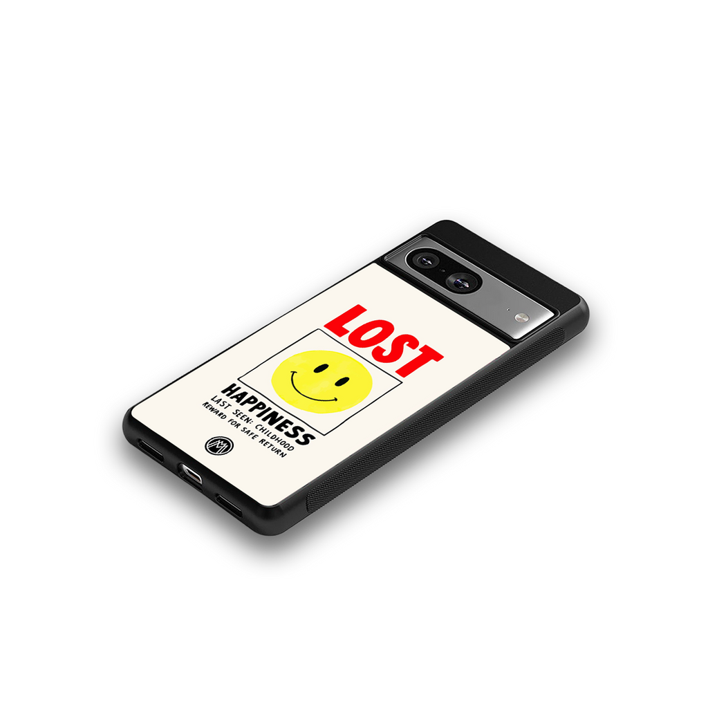 lost happiness back phone cover | glass case for Google Pixel 8